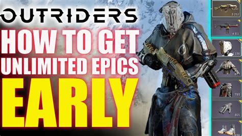 Outriders Get Infinite Legendary And Epic Items Right Now Best Ways