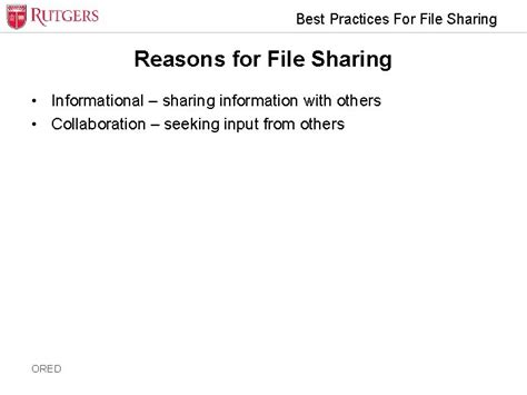 Best Practices For File Sharing Best Practices For