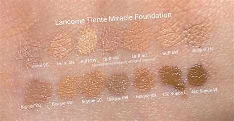 Lancome Tient Miracle Foundation Review And Swatches Of Shades