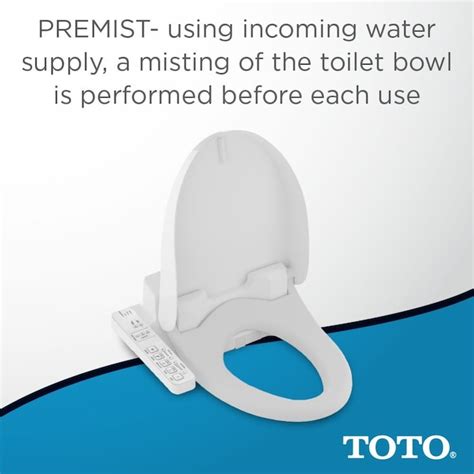 Toto C100 Washlet Plastic Cotton White Elongated Heated Bidet Toilet