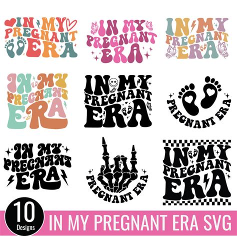 In My Pregnant Era Svg Bundle Mom To Be Shirt Cute Pregnant Svg