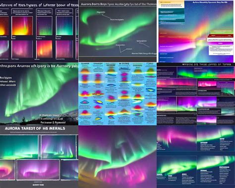 Chart Infographic Of Different Types Of Aurora Borealis Stable Diffusion