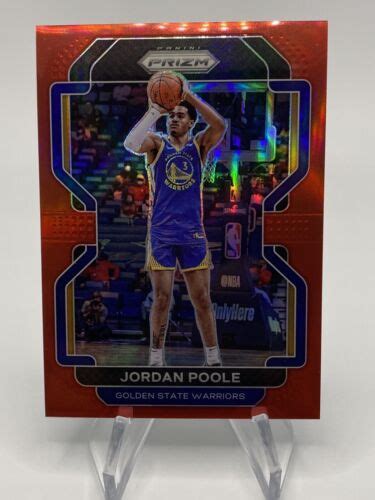 2021 Panini Prizm Jordan Poole Red Prizm 260 299 Golden State Warriors