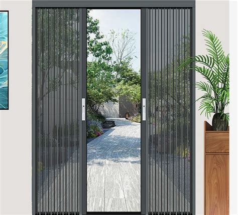 Wholesale Pleated Mesh Trackless Retractable Fly Screen Door