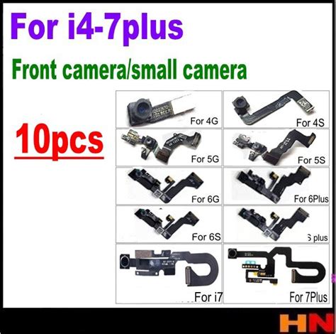 10pcs For Iphone 4 4s 5 5s 5c Se 6 6s 7 7p Plus Front Camera Small Camera Lens Flex Cable Flex