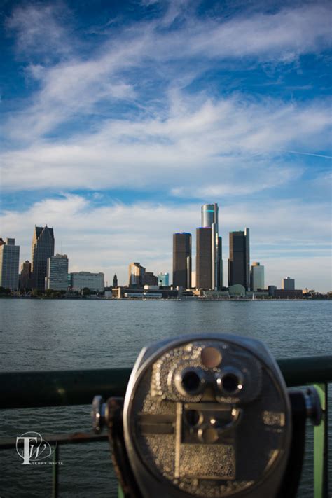 the Detroit skyline on Behance