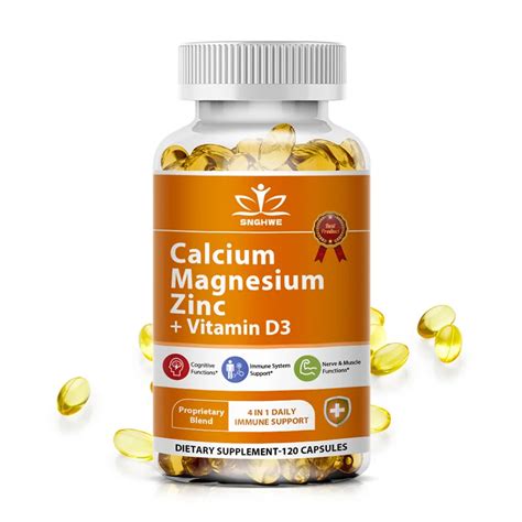 Calcium Magnesium Zinc D3 Supplement Calcium 1000mg Magnesium 400mg Zinc 25mg Plus Vitamin D3