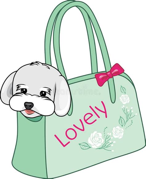 Fashionable Carrying Bag For Small Dogs Stock Vector Illustration Of