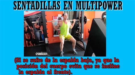 ¿como Hacer Sentadillas🏋 En Máquina Smith 【ejercicios Multipower】 Youtube