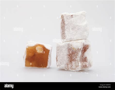 Traditional Turkish Dessert Turkish Delight Rahat Lokum Stock Photo