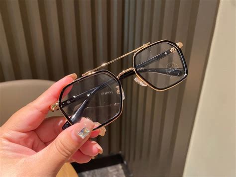 Chrome Hearts Titanium Alloy Ultra Light Metal Glasses Womens Fashion