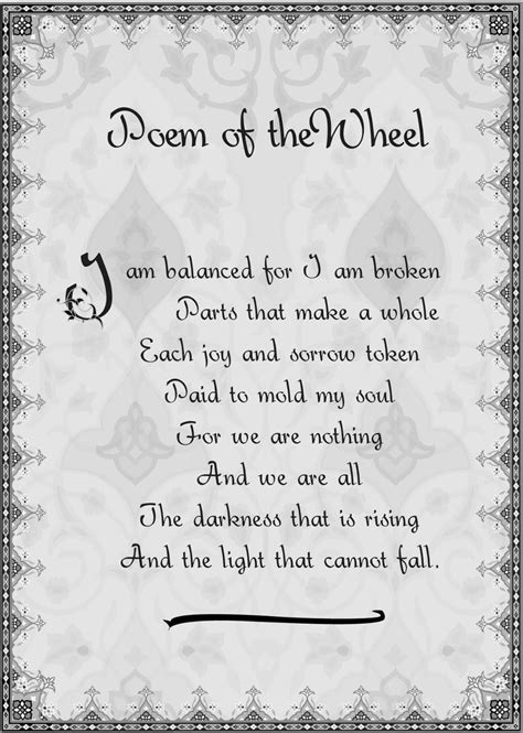 Poem Of The Wheel Rmagesofthewheel