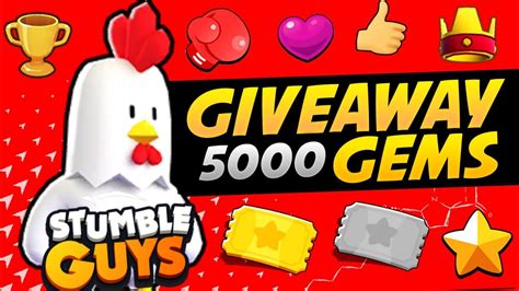 Stumble Guys Gems Giveaway Stumble Guys Multiplayer Royal Youtube