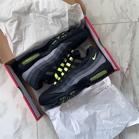 Air max 95 neon green and black UK size 10 brand new - Depop