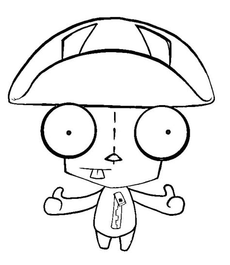 Desenhos De Glaring Dib De Invasor Zim Para Colorir E Imprimir The