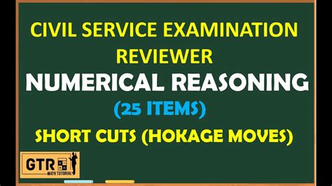 CIVIL SERVICE EXAM REVIEWER 2023 NUMERICAL REASONING YouTube