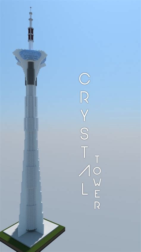 Crystal Tower A Modern Telecommunication Tower Minecraft Map