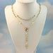 Gold Rosary Necklace For Women Labradorite Multi Strand Pearl