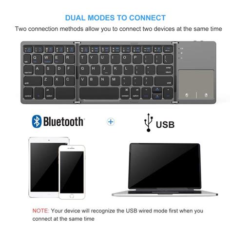 Jelly Comb Foldable Bluetooth Keyboard Rechargable Portable Mini Usb