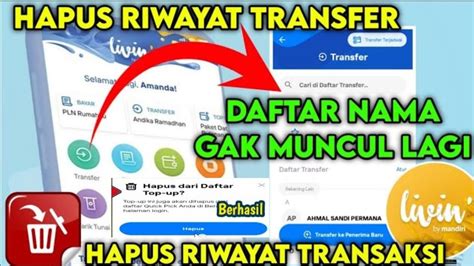 Terbaru Cara Hapus Riwayat Transaksi Livin Mandiri Youtube