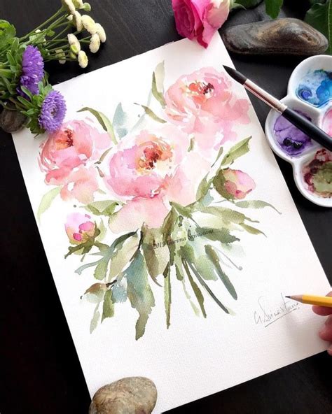 Pin By Janie Hayes On Watercolor In 2024 Floral Art Paintings