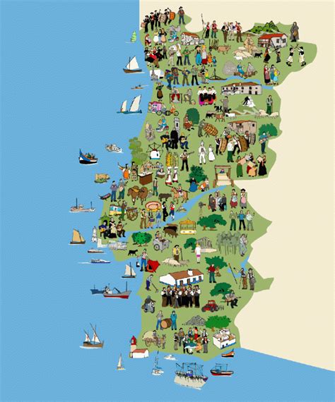 Mapa De Portugal Con Nombres Regiones Y Distritos