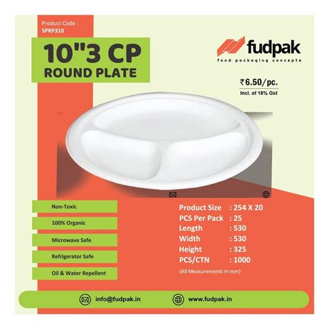 Sugarcane Bagasse Inch Round Plate Cp At Rs Piece Sugarcane