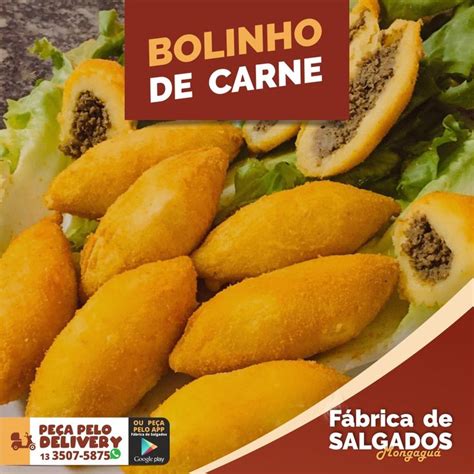 An Advertisement For A Restaurant Called Bollinho De Carne With Meat