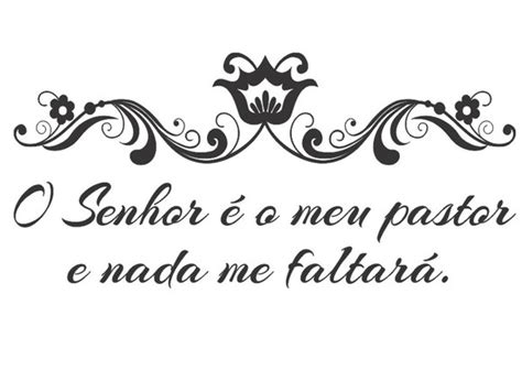 Frase O Senhor É Meu Pastor Em Adesivo Decorativo de Parede