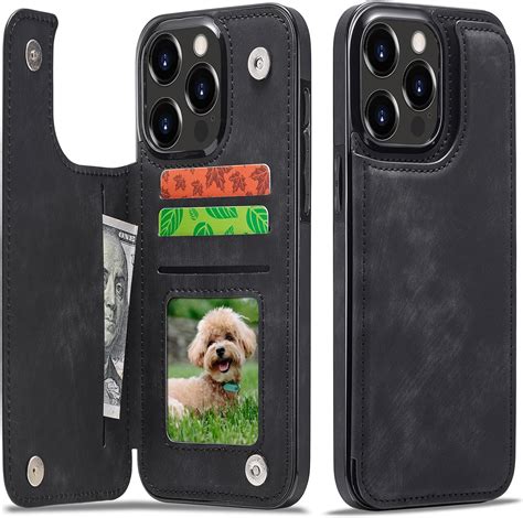 Sibada Cuir Coque pour iPhone 15 Pro Max Étui Portefeuille Magnétique