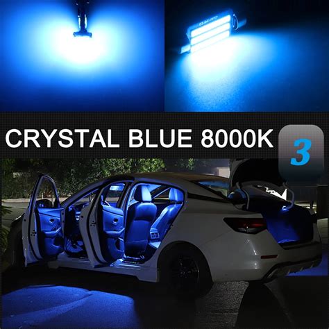 Crystal Blue K T Pc Car Accessories Interior Led