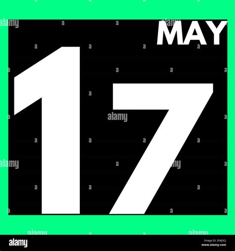 May 17 . Modern daily calendar icon .date ,day, month .calendar for the ...