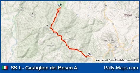 Ss Castiglion Del Bosco A Stage Map Rally Storico Del Brunello