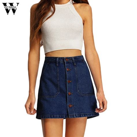 Buy Womail New Women Summer Denim Skirts Fashion High