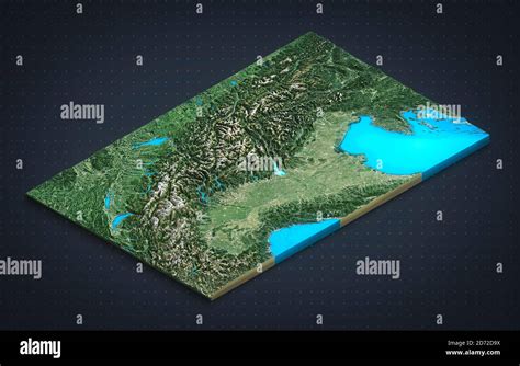 Arco Alpino Italiano E Nord Italia Vista Satellitare Vista Aerea Del