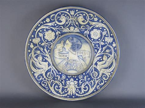 Ceramica Deruta Grande Piatto Cm Maiolica Da Parata Epoca Xx Sec