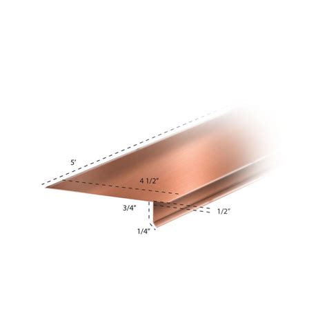 RDP Copper D Style Drip Edge Flashing 10 Lengths RoofingDirect