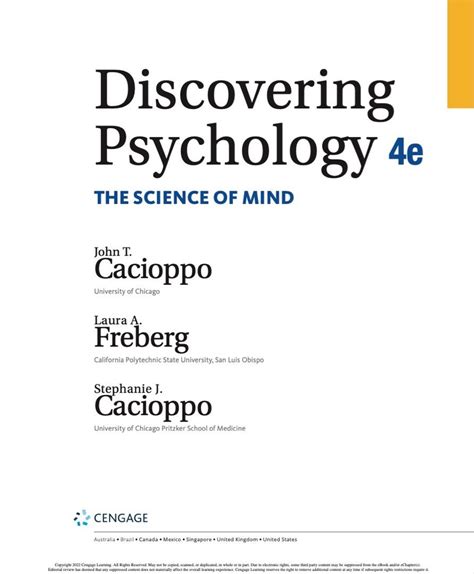 4th EDITION Discovering Psychology The Science Of Mind E Textbook