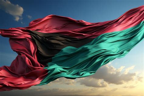 Premium Photo South Sudan Flag Waving Dramatically