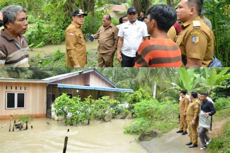 5 Rumah Di Batu Bara Terendam Banjir Bupati Dan Kepala Dinas Tinjau