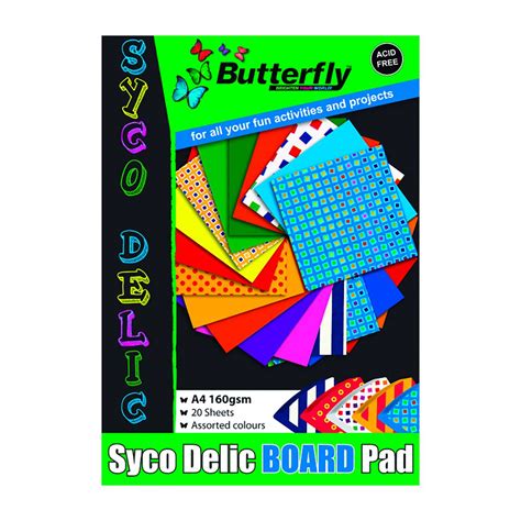 Butterfly Board Pads A Gsm Sheets Syco Delic Assorted X