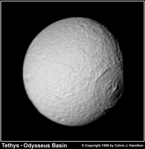 Odysseus Basin on Saturn's Moon Tethys