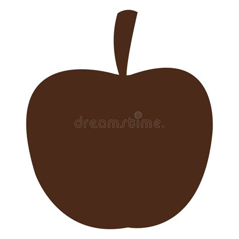 Apple Silhouette Icon Silhouette Stock Illustration Illustration Of