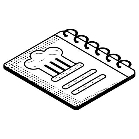 Premium Vector | Chef recipe book isometric concept cookbook hand drawn
