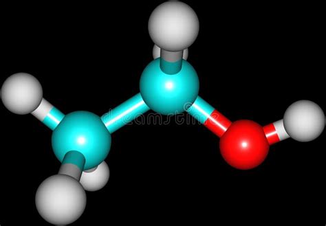 Ethanol Molecular Structure Isolated On Black Stock Illustration Illustration Of Beer Fuel