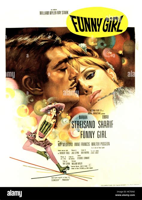 FUNNY GIRL, Omar Sharif, Barbra Streisand, 1968, poster art Stock Photo ...