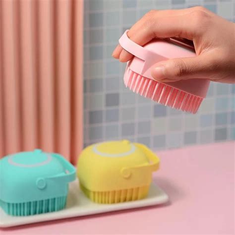 Silicone Bath Massage Soft Brush Bath Brushes Shampoo Brush Massage