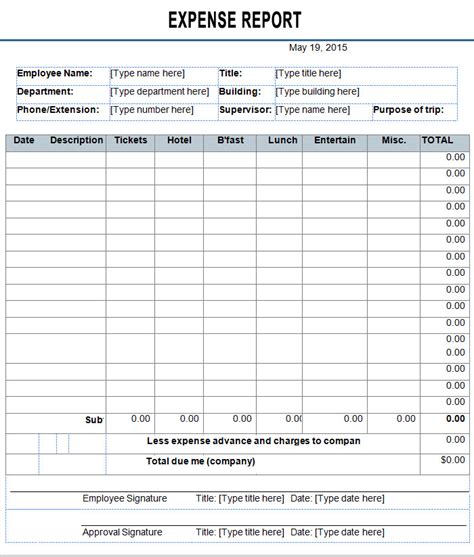 Employee Expense Report Template | 13+ Free Docs, Xlsx & PDF Formats ...