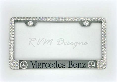 Bling License Plate Frame Made With Swarovski Crystals Car Jewelry Handmade