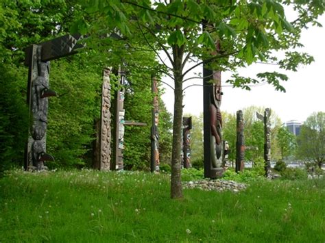 The Totem Poles in Stanley Park, Vancouver, BC, Canada